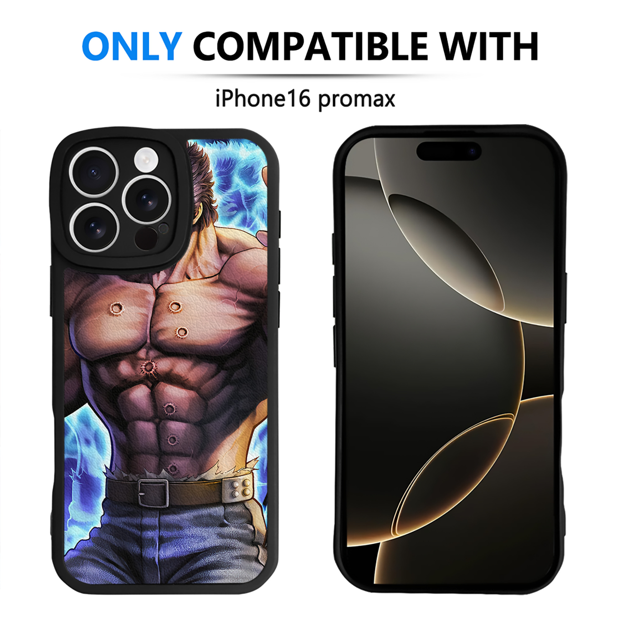 （画像用） 北斗の拳 Fist of the North Star 【iPhone 16シリーズ対応】シリコンスマホケース（レザー調） 材質：シリコン